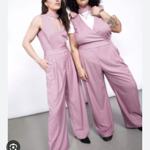 The Empower High Waisted V-Neck Jumpsuit - Picture 1 of 5